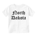 North Dakota State Old English Infant Baby Boys Short Sleeve T-Shirt White