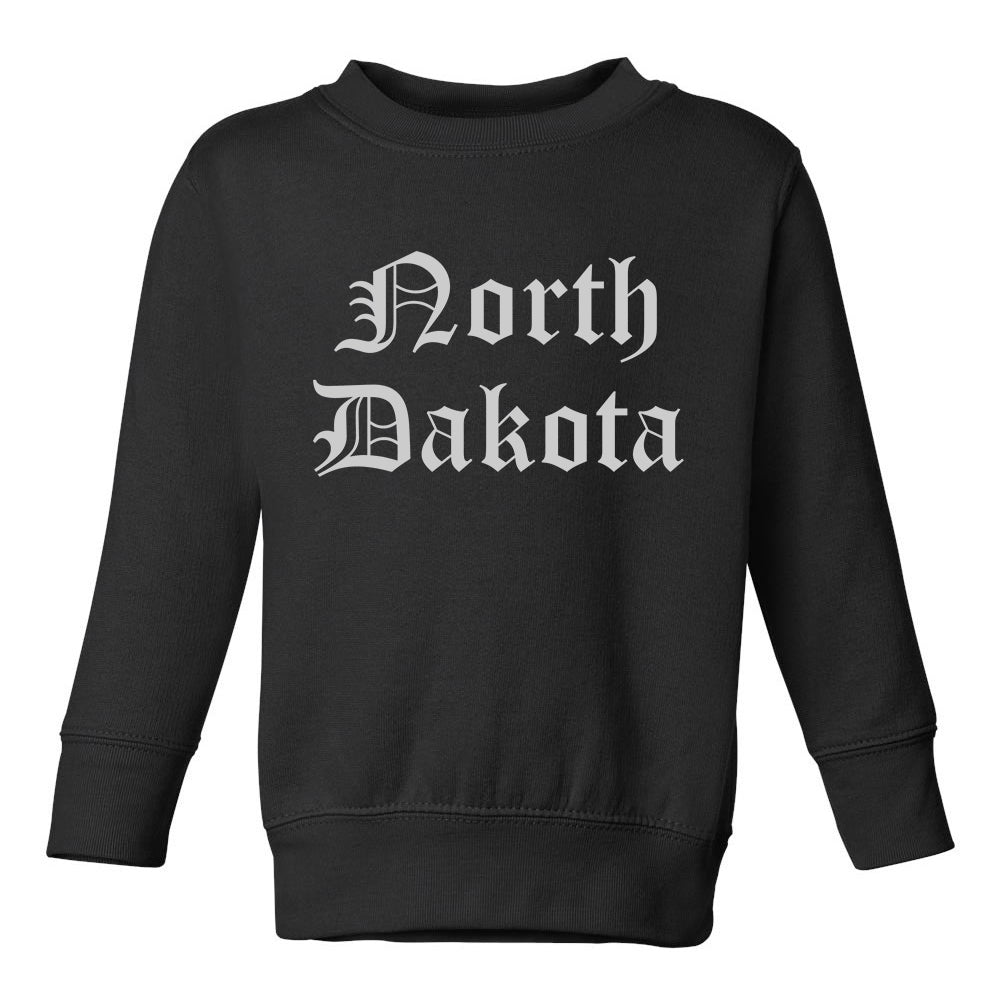 North Dakota State Old English Toddler Boys Crewneck Sweatshirt Black