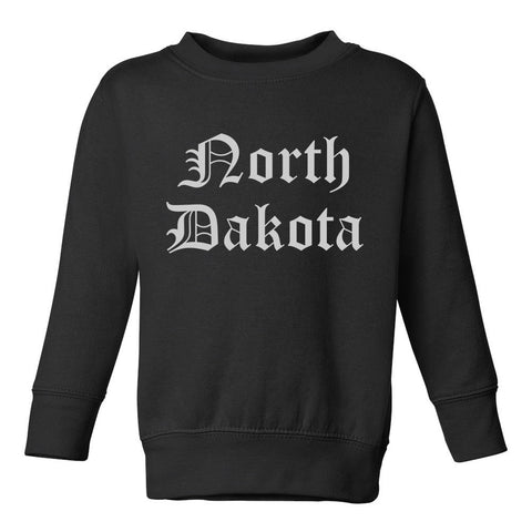North Dakota State Old English Toddler Boys Crewneck Sweatshirt Black