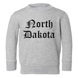 North Dakota State Old English Toddler Boys Crewneck Sweatshirt Grey
