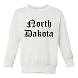 North Dakota State Old English Toddler Boys Crewneck Sweatshirt White