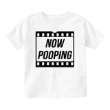 Now Pooping Baby Movie Baby Toddler Short Sleeve T-Shirt White