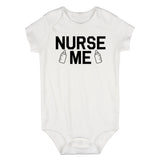 Nurse Me Bottle Infant Baby Boys Bodysuit White