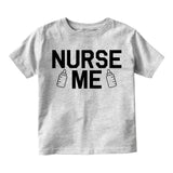 Nurse Me Bottle Toddler Boys Short Sleeve T-Shirt Grey