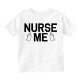 Nurse Me Bottle Toddler Boys Short Sleeve T-Shirt White