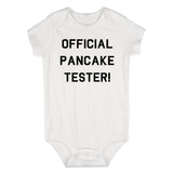 Official Pancake Tester Funny Infant Baby Boys Bodysuit White