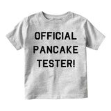 Official Pancake Tester Funny Infant Baby Boys Short Sleeve T-Shirt Grey