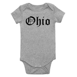 Ohio State Old English Infant Baby Boys Bodysuit Grey