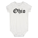 Ohio State Old English Infant Baby Boys Bodysuit White