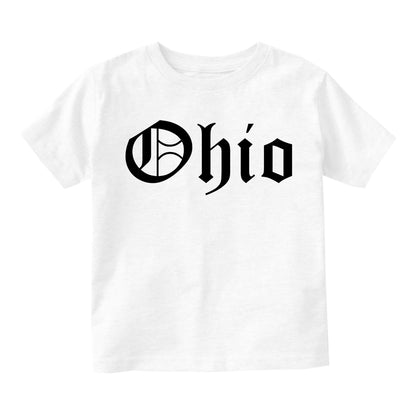 Ohio State Old English Infant Baby Boys Short Sleeve T-Shirt White