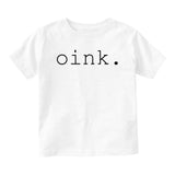 Oink Pig Sound Baby Infant Short Sleeve T-Shirt White