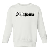 Oklahoma State Old English Toddler Boys Crewneck Sweatshirt White