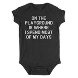 On The Playground Hip Hop Infant Baby Boys Bodysuit Black