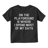 On The Playground Hip Hop Infant Baby Boys Short Sleeve T-Shirt Black