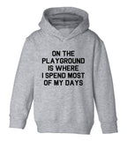 On The Playground Hip Hop Toddler Boys Pullover Hoodie Grey