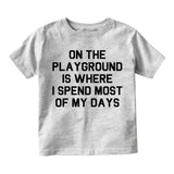 On The Playground Hip Hop Toddler Boys Short Sleeve T-Shirt Grey