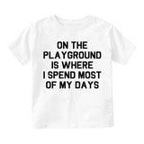 On The Playground Hip Hop Toddler Boys Short Sleeve T-Shirt White