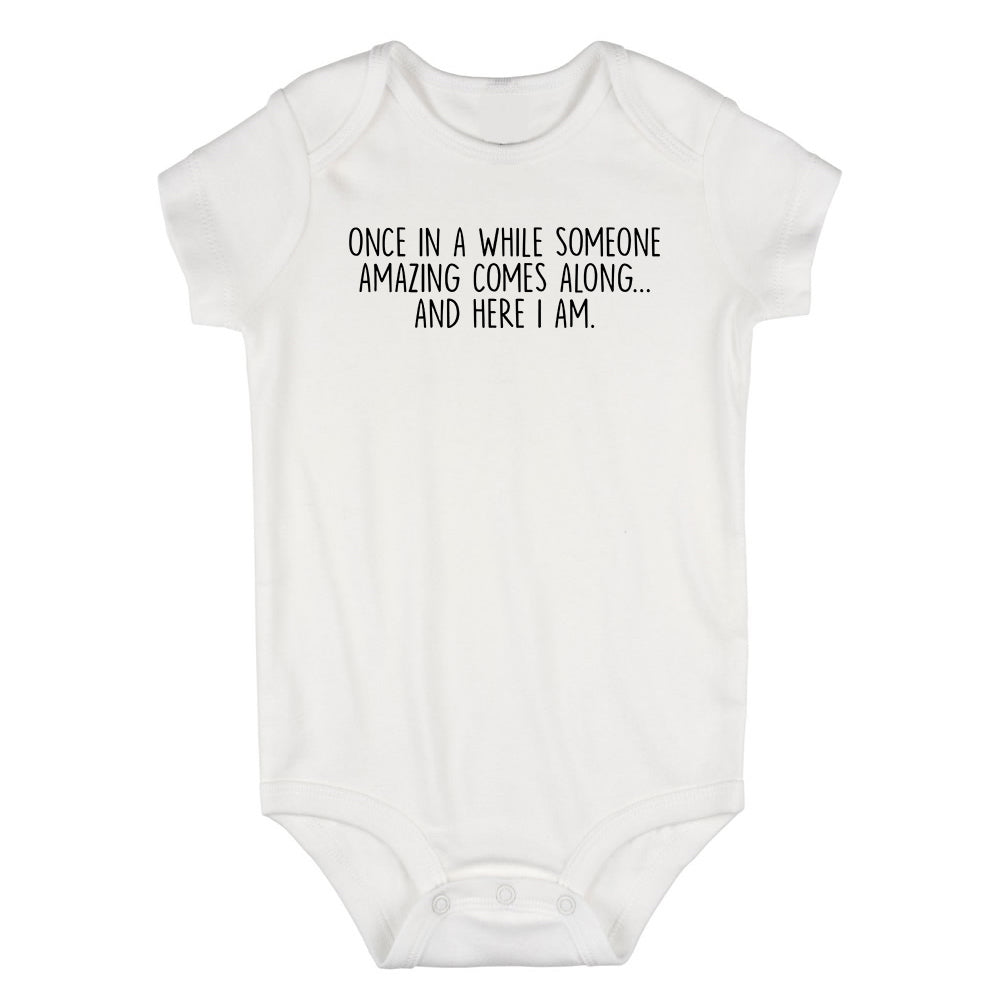 Once In A While Someone Amazing Infant Baby Boys Bodysuit White