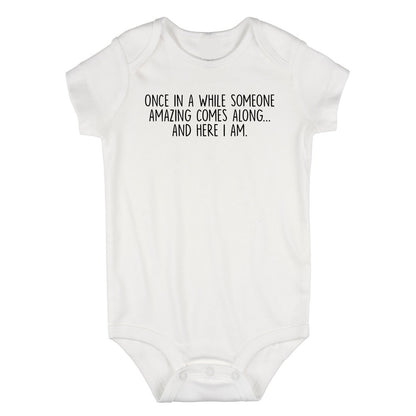 Once In A While Someone Amazing Infant Baby Boys Bodysuit White