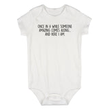 Once In A While Someone Amazing Infant Baby Boys Bodysuit White