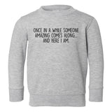 Once In A While Someone Amazing Toddler Boys Crewneck Sweatshirt Grey