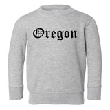 Oregon State Old English Toddler Boys Crewneck Sweatshirt Grey