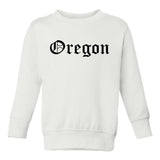 Oregon State Old English Toddler Boys Crewneck Sweatshirt White