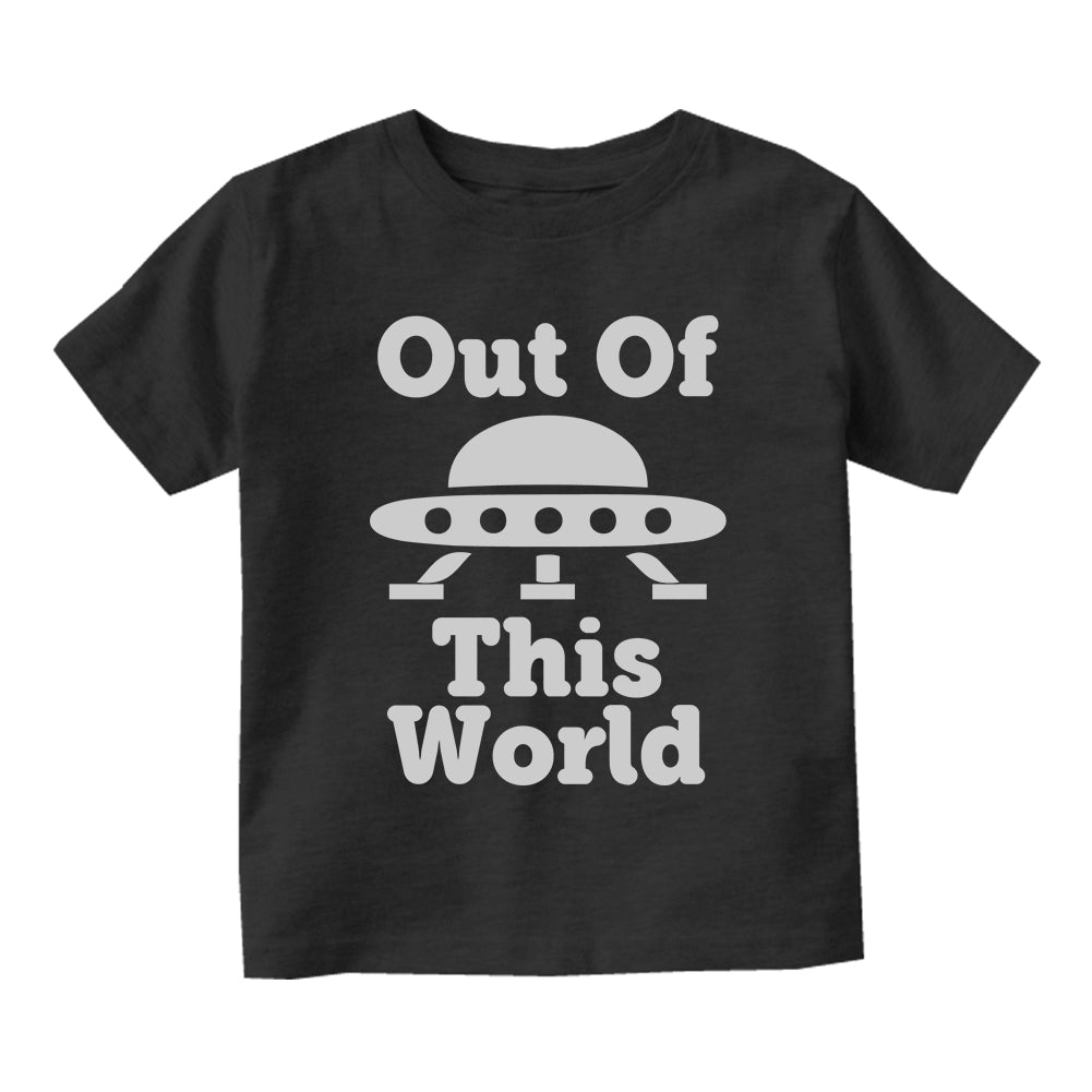 Out Of This World Spaceship Infant Baby Boys Short Sleeve T-Shirt Black