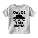 Out Of This World Spaceship Infant Baby Boys Short Sleeve T-Shirt Grey
