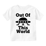Out Of This World Spaceship Infant Baby Boys Short Sleeve T-Shirt White