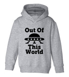 Out Of This World Spaceship Toddler Boys Pullover Hoodie Grey