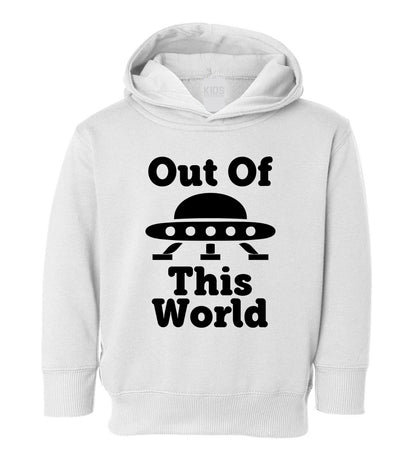 Out Of This World Spaceship Toddler Boys Pullover Hoodie White