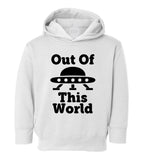 Out Of This World Spaceship Toddler Boys Pullover Hoodie White