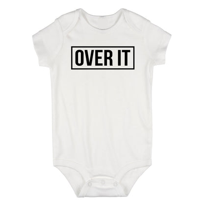 Over It Box Logo Infant Baby Boys Bodysuit White