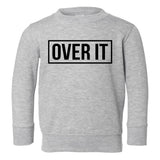 Over It Box Logo Toddler Boys Crewneck Sweatshirt Grey