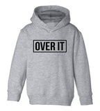 Over It Box Logo Toddler Boys Pullover Hoodie Grey