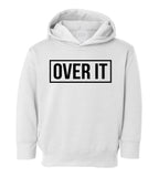 Over It Box Logo Toddler Boys Pullover Hoodie White