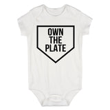 Own The Plate Sports Baby Bodysuit One Piece White