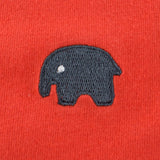 Pale Red Elephant Embroidered RM Toddler Boys Long Sleeve Shirt Detail