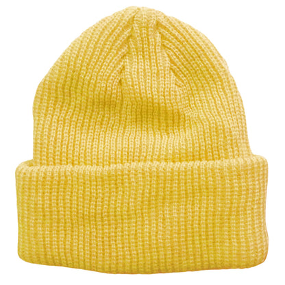 Pale Yellow Toddler Boys Girls Cuffed Winter Beanie Hat