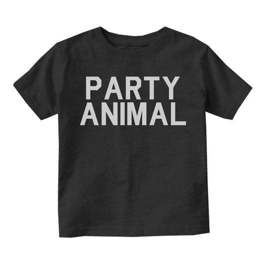 Party Animal Fun Birthday Infant Baby Boys Short Sleeve T-Shirt Black