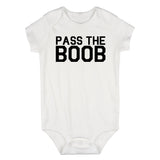 Pass The Boob Milk Infant Baby Boys Bodysuit White