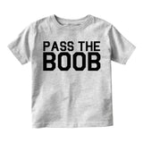 Pass The Boob Milk Infant Baby Boys Short Sleeve T-Shirt Grey
