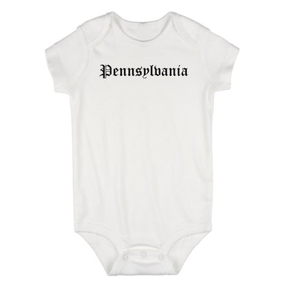 Pennsylvania State Old English Infant Baby Boys Bodysuit White