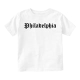 Philadelphia Pennsylvania PA Old English Infant Baby Boys Short Sleeve T-Shirt White