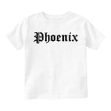 Phoenix Arizona AZ Old English Infant Baby Boys Short Sleeve T-Shirt White