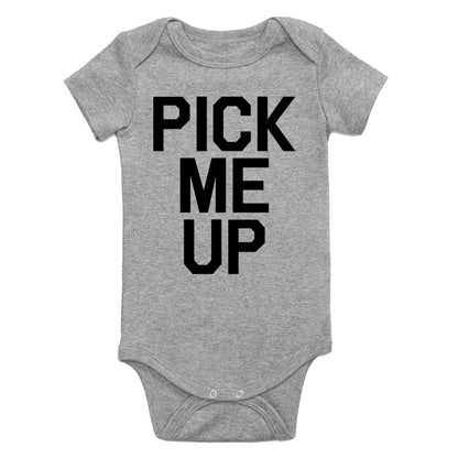 Pick Me Up Infant Baby Boys Bodysuit Grey