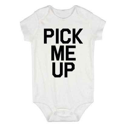 Pick Me Up Infant Baby Boys Bodysuit White