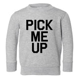 Pick Me Up Toddler Boys Crewneck Sweatshirt Grey