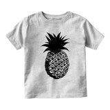 Pineapple Fruit Infant Baby Boys Short Sleeve T-Shirt Grey